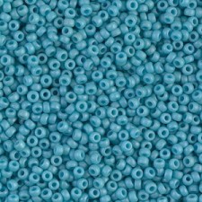 Miyuki rocailles Perlen 11/0 - Matted opaque luster turquoise blue 11-2029 